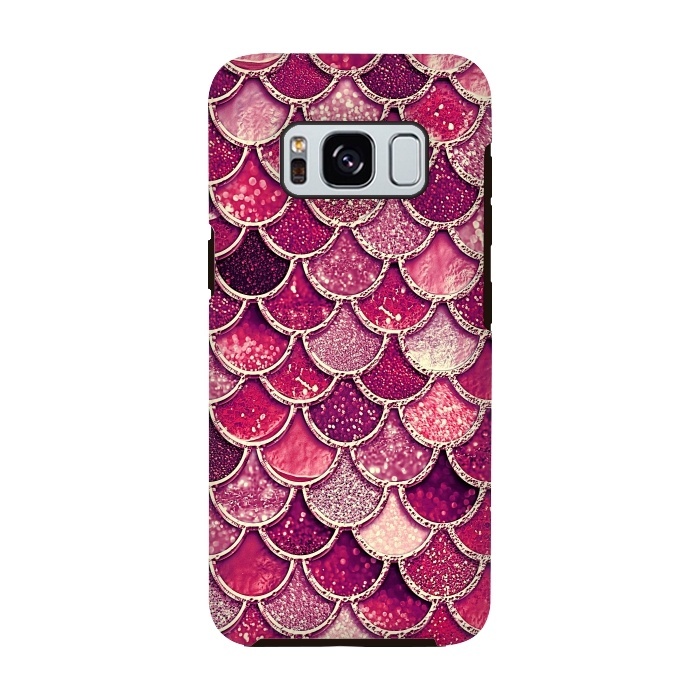 Galaxy S8 StrongFit Pink and Purple Pretty Sparkling Mermaid Scales  by  Utart