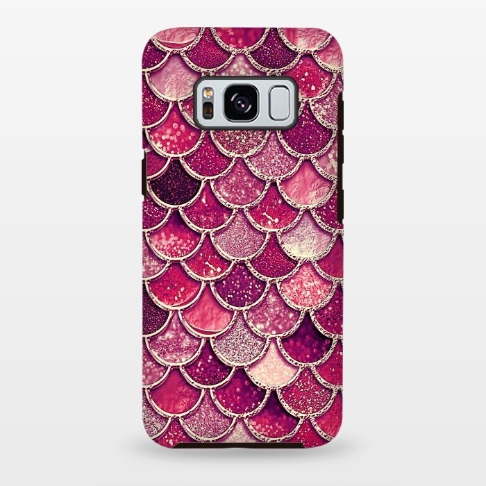 Galaxy S8 plus StrongFit Pink and Purple Pretty Sparkling Mermaid Scales  by  Utart