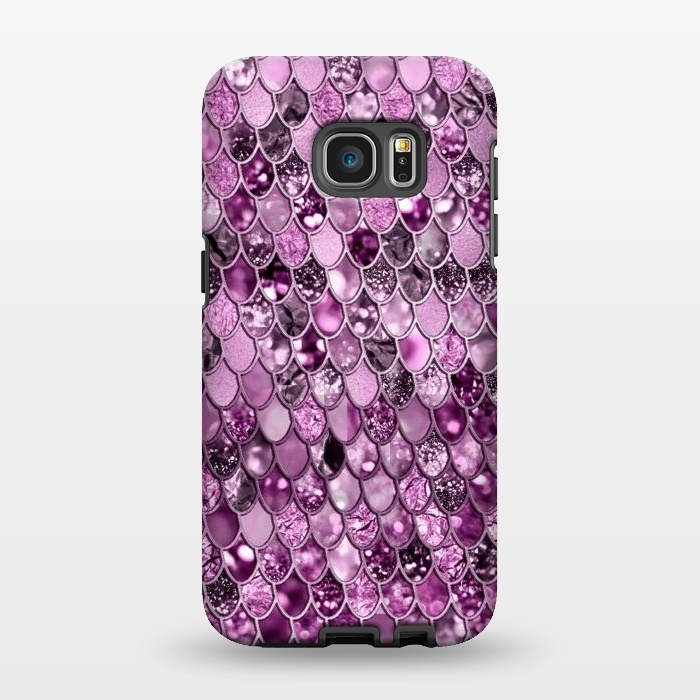 Galaxy S7 EDGE StrongFit Purple and Violet Trendy Shine Mermaid Scales by  Utart