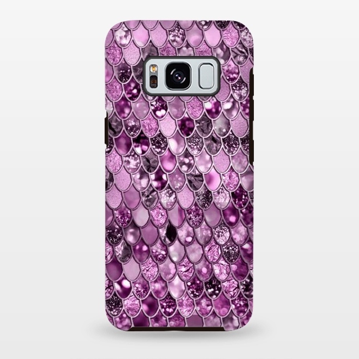 Galaxy S8 plus StrongFit Purple and Violet Trendy Shine Mermaid Scales by  Utart