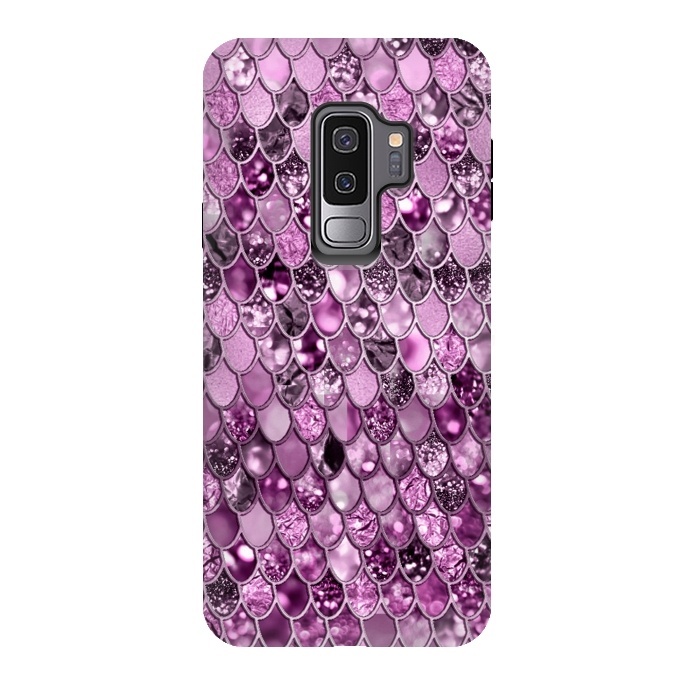 Galaxy S9 plus StrongFit Purple and Violet Trendy Shine Mermaid Scales by  Utart