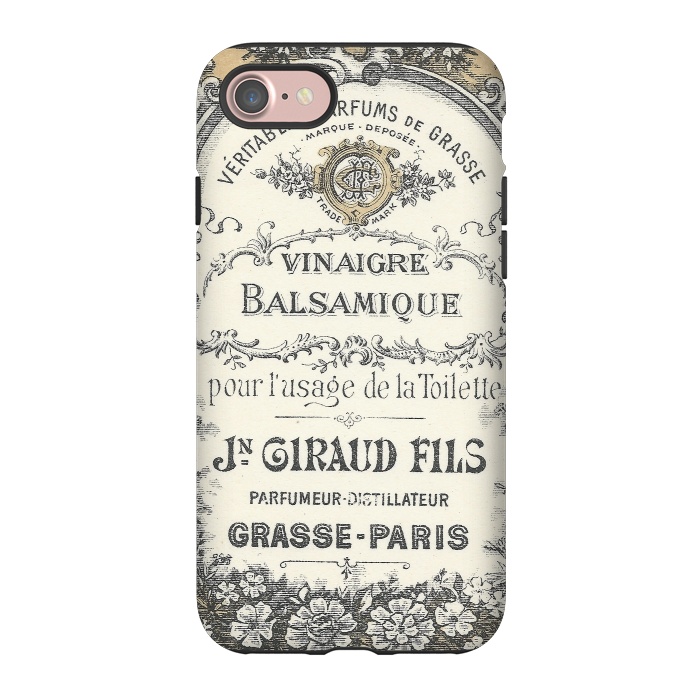 iPhone 7 StrongFit Vintage French Typography by Andrea Haase