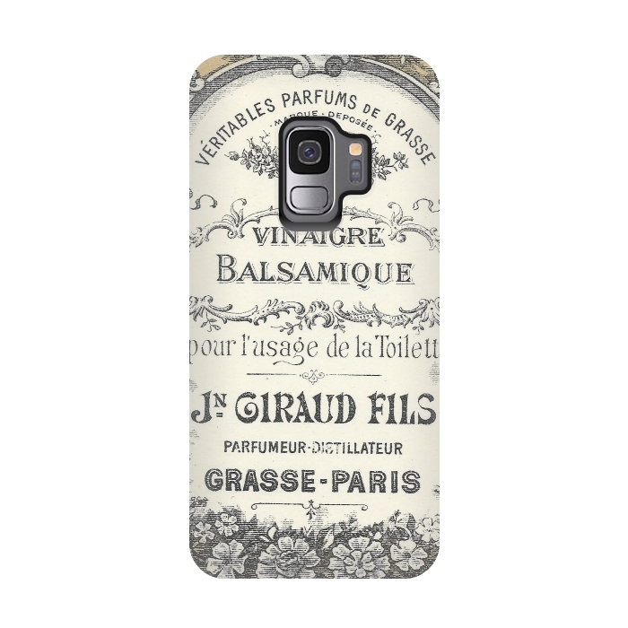 Galaxy S9 StrongFit Vintage French Typography by Andrea Haase