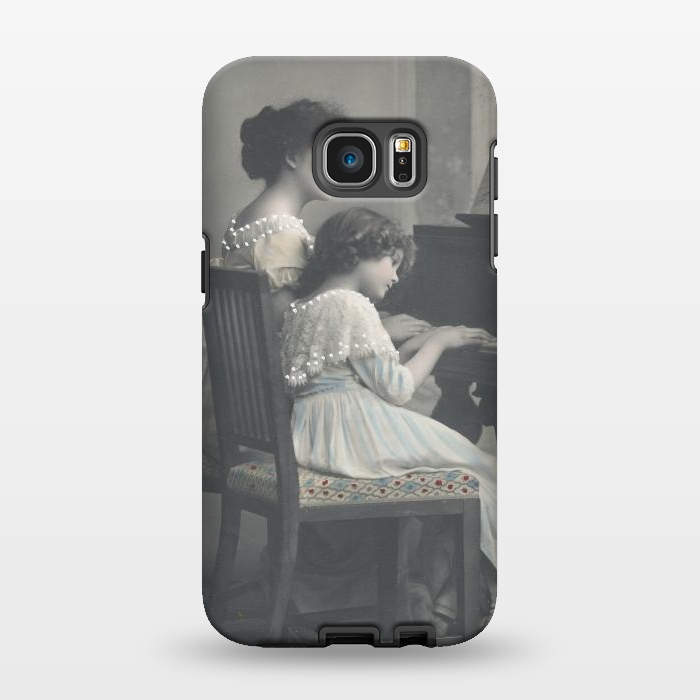 Galaxy S7 EDGE StrongFit Two Beautiful Sisters On The  Piano by Andrea Haase