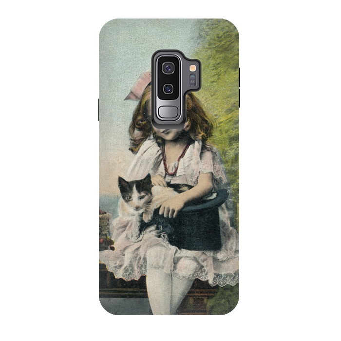 Galaxy S9 plus StrongFit Retro Girl With Cat by Andrea Haase