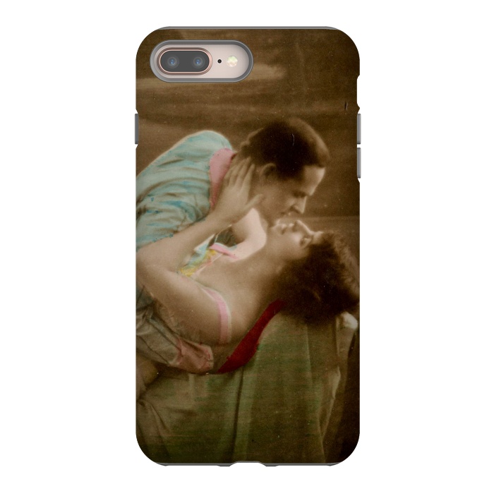 iPhone 7 plus StrongFit Old Postcard Kissing Couple by Andrea Haase