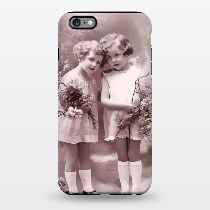 iPhone 6/6s plus StrongFit Cute Retro Girls With Flowers by Andrea Haase