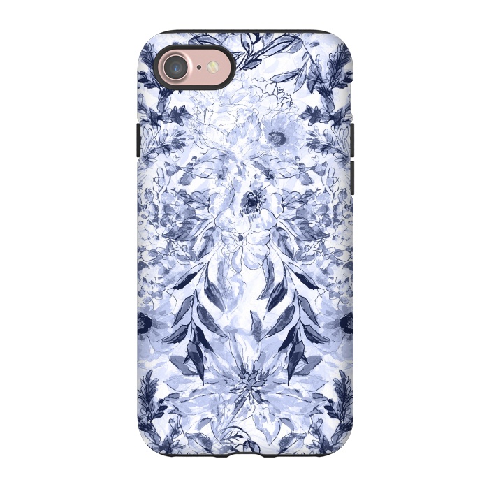 iPhone 7 StrongFit Watercolor grey floral hand paint by InovArts