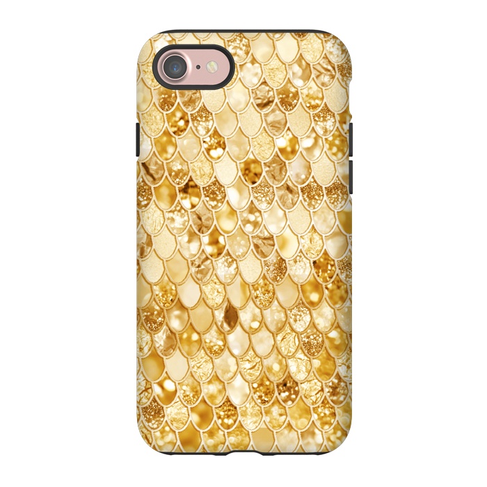 iPhone 7 StrongFit Gold Mermaid Scales Pattern by  Utart