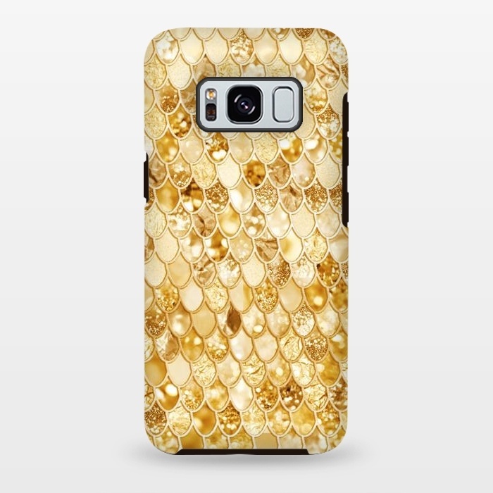 Galaxy S8 plus StrongFit Gold Mermaid Scales Pattern by  Utart