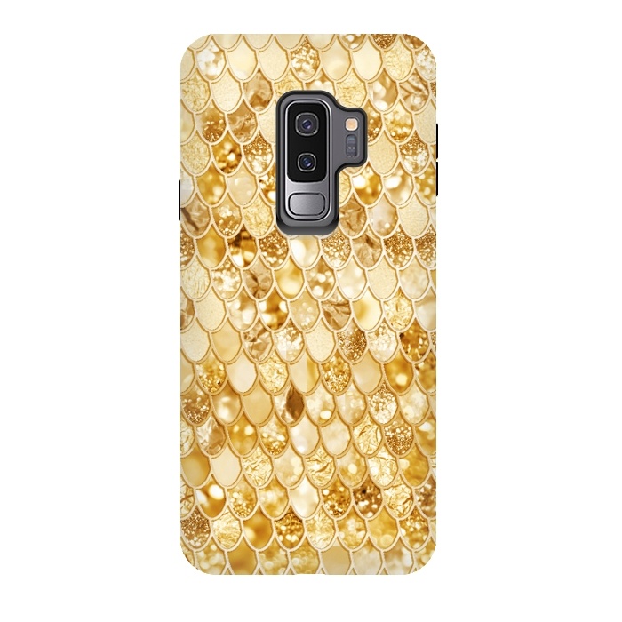 Galaxy S9 plus StrongFit Gold Mermaid Scales Pattern by  Utart
