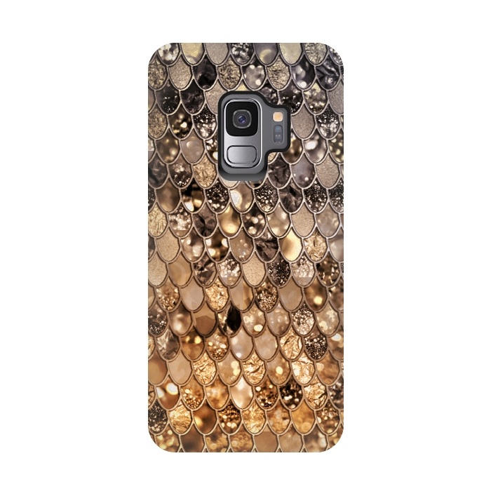 Galaxy S9 StrongFit Old Gold and Bronze Mermaid Scales Pattern by  Utart