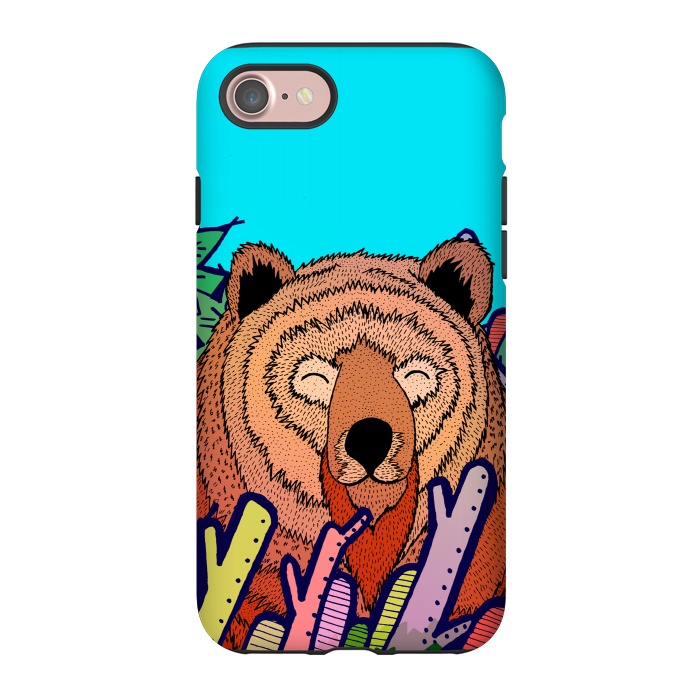 iPhone 7 StrongFit The bear in the leaves by Steve Wade (Swade)