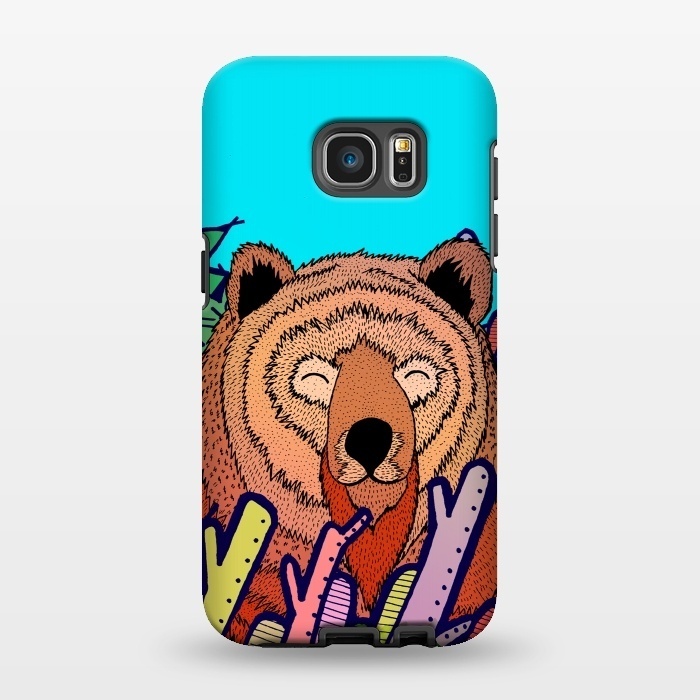 Galaxy S7 EDGE StrongFit The bear in the leaves by Steve Wade (Swade)