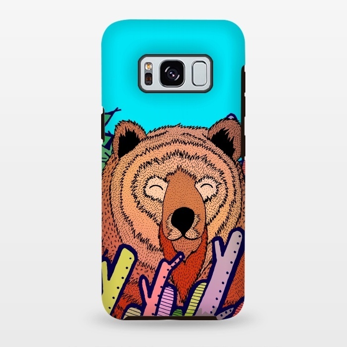 Galaxy S8 plus StrongFit The bear in the leaves by Steve Wade (Swade)