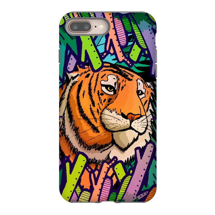 iPhone 7 plus StrongFit Tiger in the undergrowth  by Steve Wade (Swade)