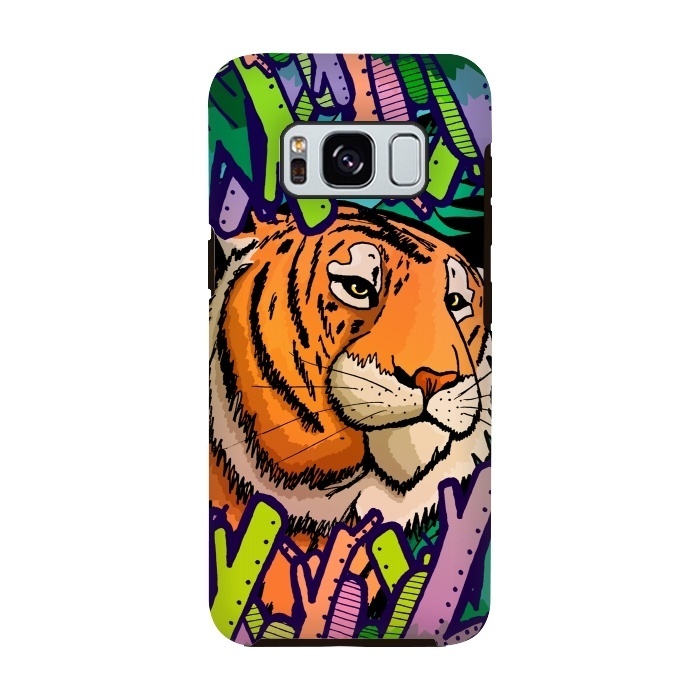 Galaxy S8 StrongFit Tiger in the undergrowth  by Steve Wade (Swade)
