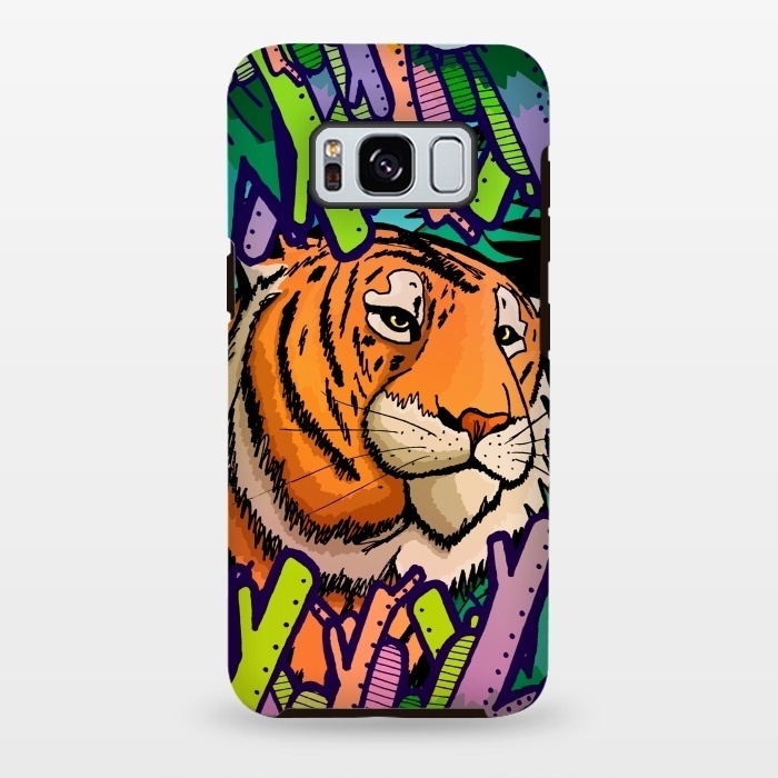 Galaxy S8 plus StrongFit Tiger in the undergrowth  by Steve Wade (Swade)