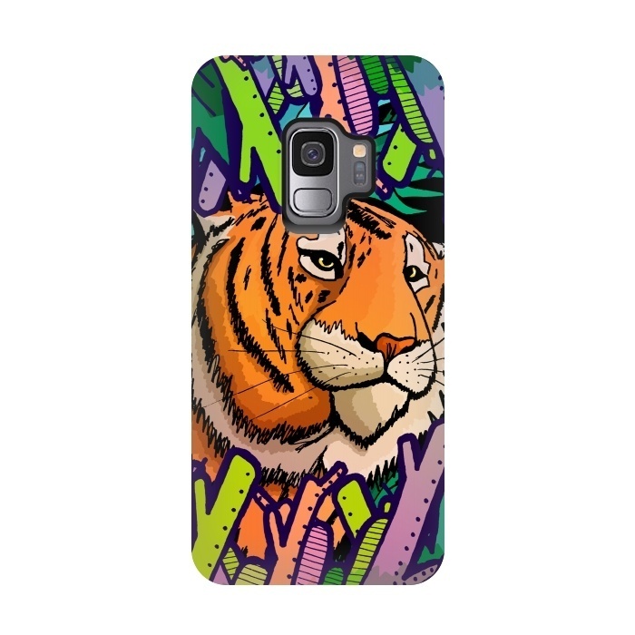 Galaxy S9 StrongFit Tiger in the undergrowth  by Steve Wade (Swade)