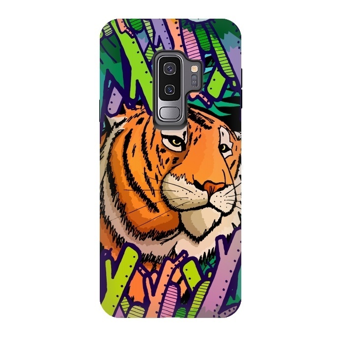Galaxy S9 plus StrongFit Tiger in the undergrowth  by Steve Wade (Swade)