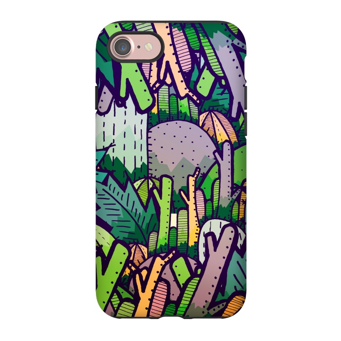 iPhone 7 StrongFit Jungle Cactus by Steve Wade (Swade)