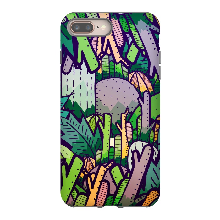 iPhone 7 plus StrongFit Jungle Cactus by Steve Wade (Swade)