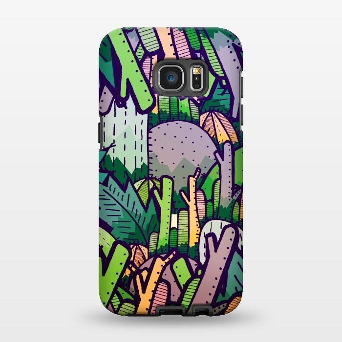 Galaxy S7 EDGE StrongFit Jungle Cactus by Steve Wade (Swade)