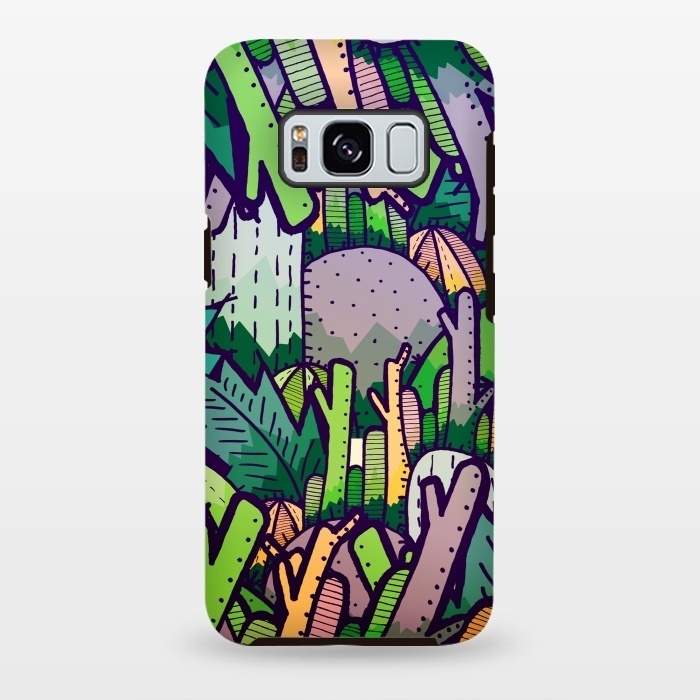 Galaxy S8 plus StrongFit Jungle Cactus by Steve Wade (Swade)