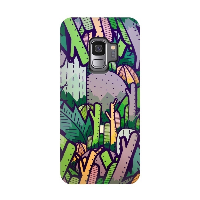 Galaxy S9 StrongFit Jungle Cactus by Steve Wade (Swade)