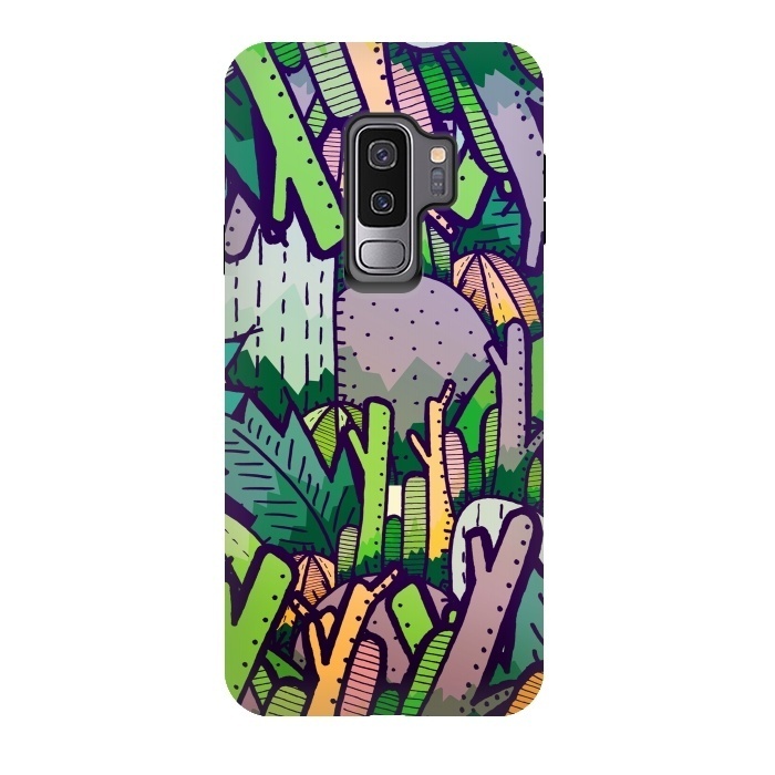 Galaxy S9 plus StrongFit Jungle Cactus by Steve Wade (Swade)