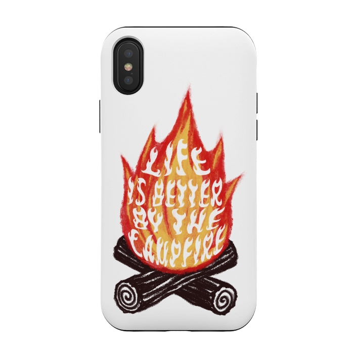 iPhone Xs / X StrongFit Campfire by Laura Nagel