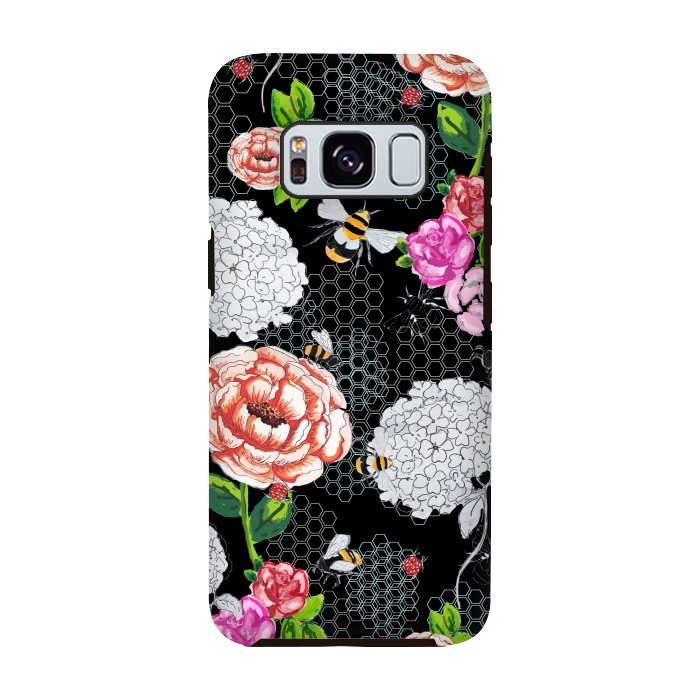 Galaxy S8 StrongFit Bee Garden Black by MUKTA LATA BARUA