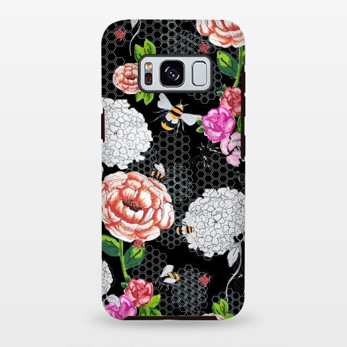 Galaxy S8 plus StrongFit Bee Garden Black by MUKTA LATA BARUA