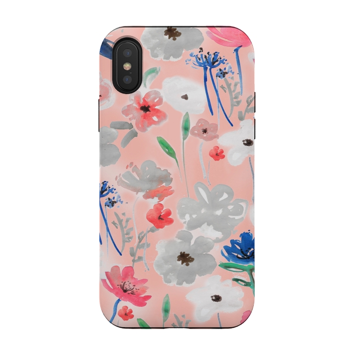iPhone Xs / X StrongFit Blush florals by MUKTA LATA BARUA