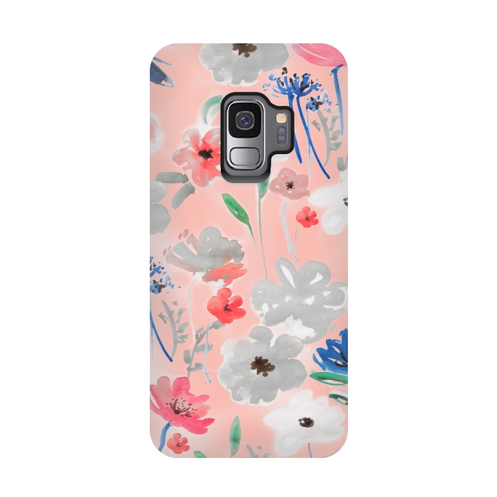Galaxy S9 StrongFit Blush florals by MUKTA LATA BARUA