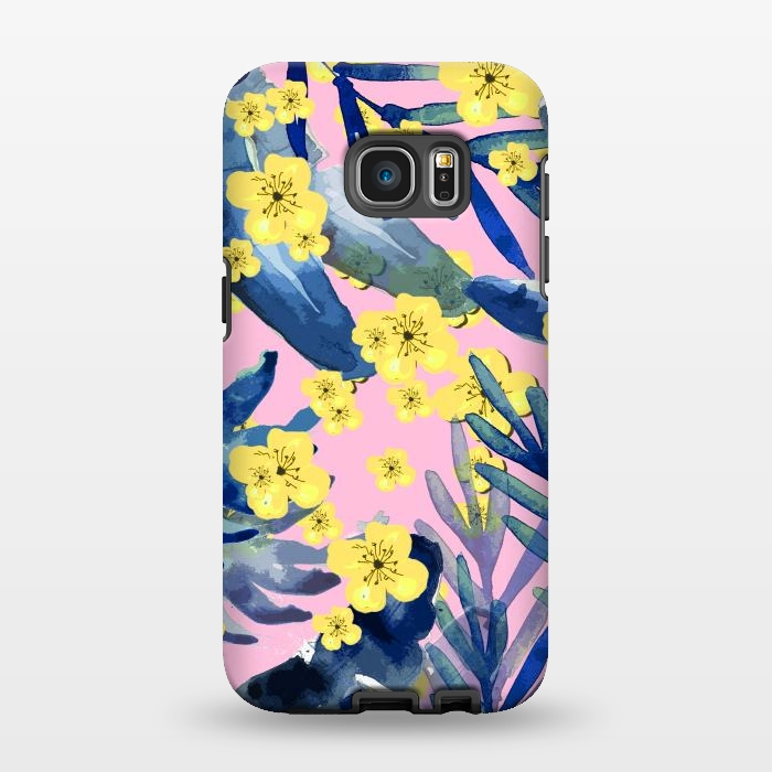 Galaxy S7 EDGE StrongFit Tropical Flower by MUKTA LATA BARUA