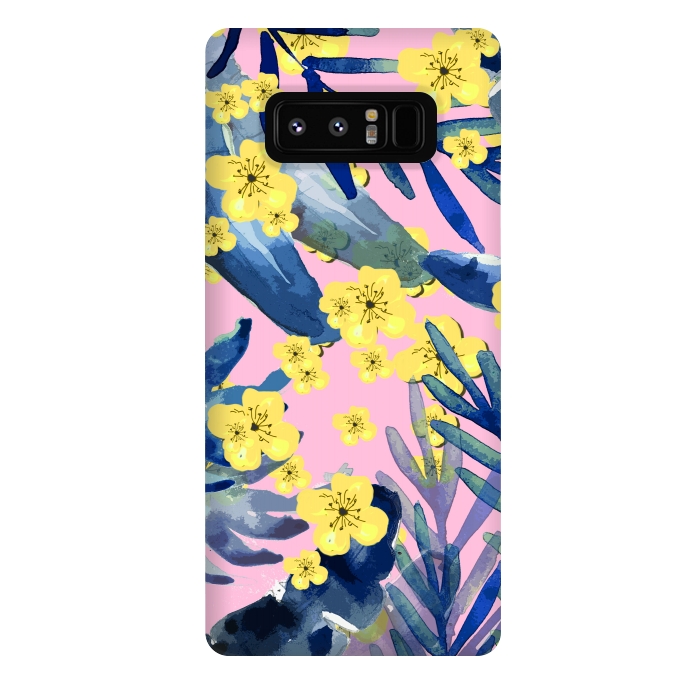 Galaxy Note 8 StrongFit Tropical Flower by MUKTA LATA BARUA