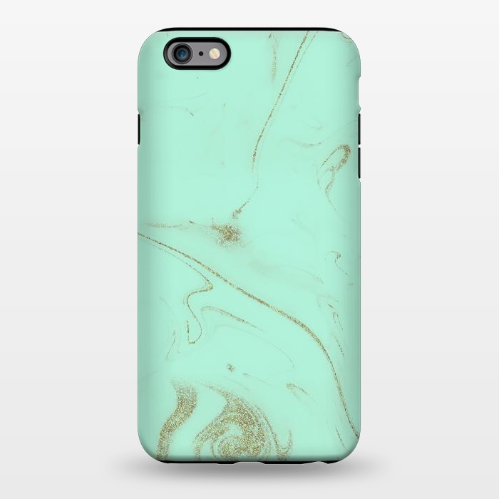 iPhone 6/6s plus StrongFit Elegant gold and mint marble image by InovArts