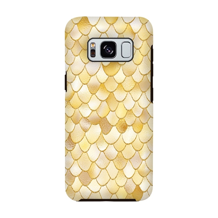 Galaxy S8 StrongFit Gold Wonky Metal Mermaid Scales by  Utart