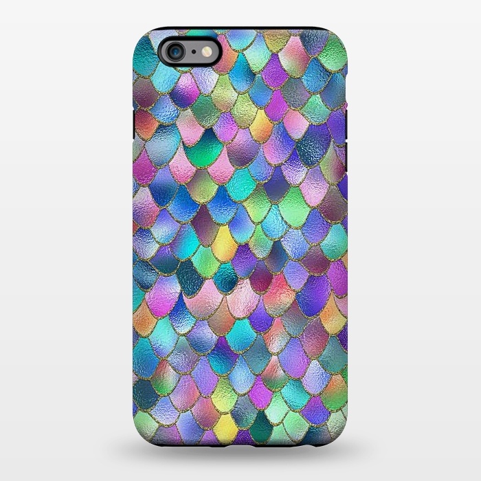 iPhone 6/6s plus StrongFit Colorful Carnival Wonky Metal Mermaid Scales by  Utart