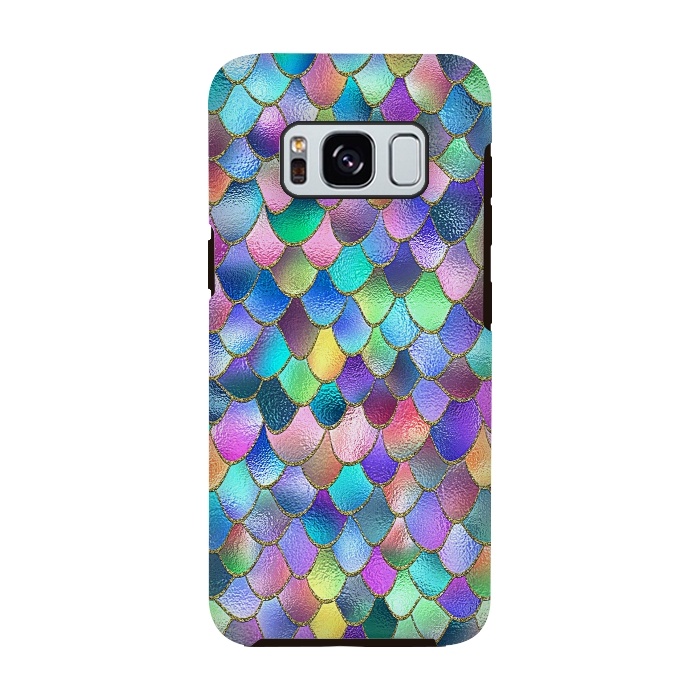 Galaxy S8 StrongFit Colorful Carnival Wonky Metal Mermaid Scales by  Utart