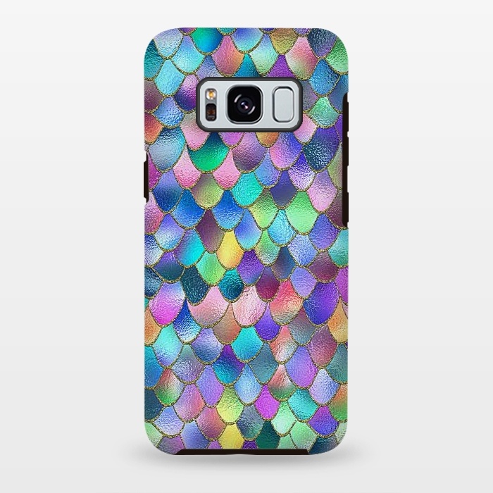 Galaxy S8 plus StrongFit Colorful Carnival Wonky Metal Mermaid Scales by  Utart