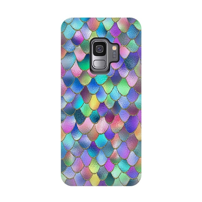 Galaxy S9 StrongFit Colorful Carnival Wonky Metal Mermaid Scales by  Utart