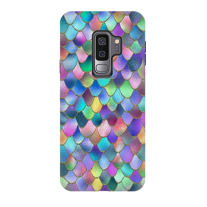Galaxy S9 plus StrongFit Colorful Carnival Wonky Metal Mermaid Scales by  Utart