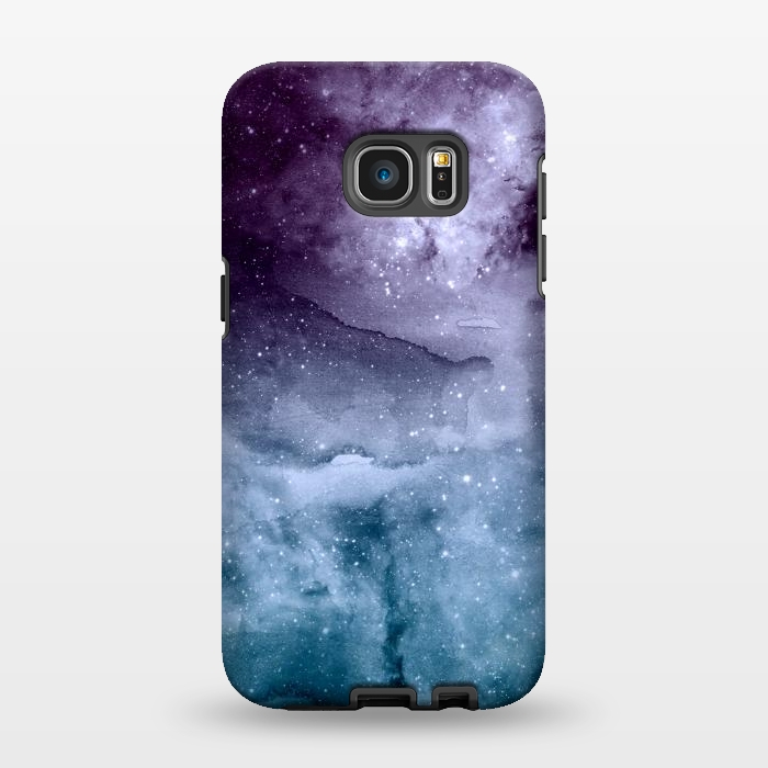 Galaxy S7 EDGE StrongFit Watercolor and nebula abstract design by InovArts