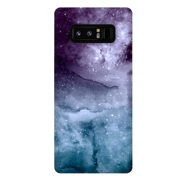 Galaxy Note 8 StrongFit Watercolor and nebula abstract design by InovArts