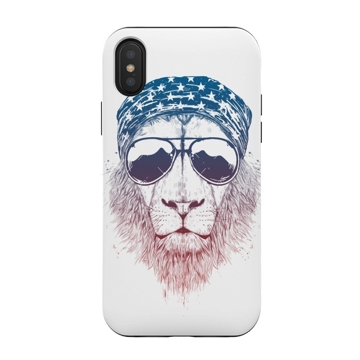 iPhone Xs / X StrongFit Wild lion III by Balazs Solti