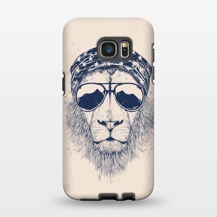 Galaxy S7 EDGE StrongFit Wild lion by Balazs Solti