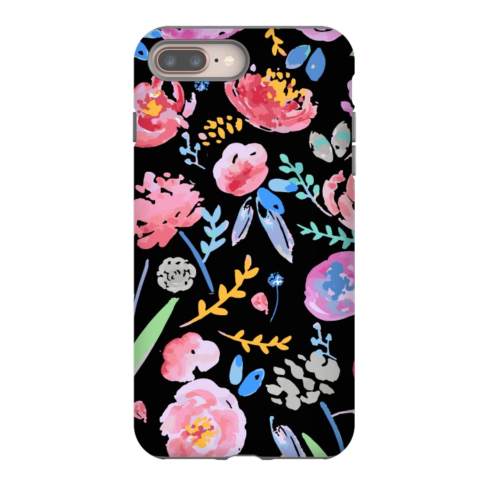 iPhone 7 plus StrongFit Watercolor Florals by MUKTA LATA BARUA