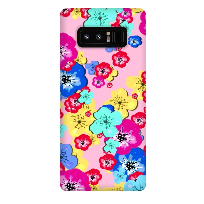 Galaxy Note 8 StrongFit Pretty Flowers by MUKTA LATA BARUA